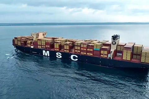 World's largest container ship MSC IRINA docks at Vizhinjam port
