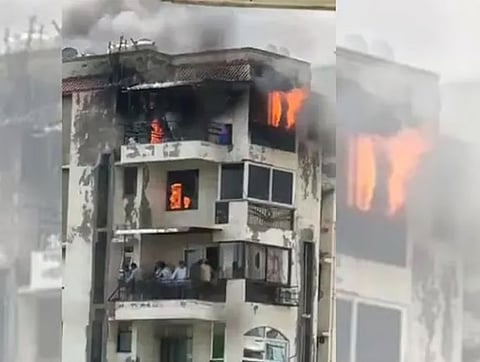 Father, 2 children killed in massive fire in multi-storey apartment Delhi's Dwarka
