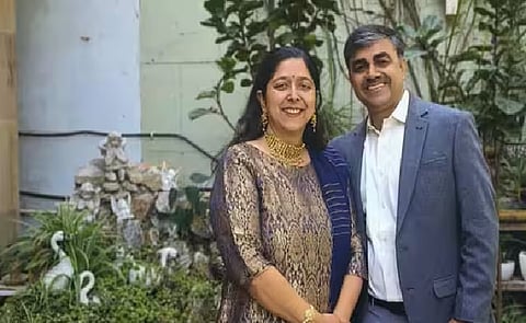 Neeraj Lavania and his wife Aparna