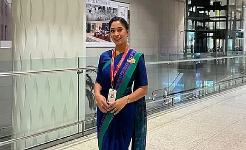 Flight attendant Roshni Songhare