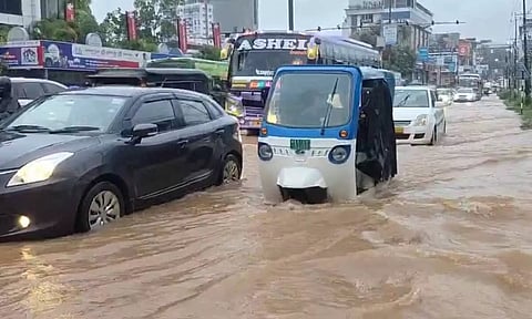 Heavy rains disrupt life in several parts of Karnataka, causing waterlogging, landslide