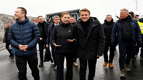 To show European support for strategic Arctic island coveted by Trump