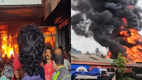 Paint godown engulfed by fire in Kerala