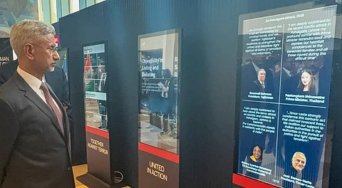 xternal Affairs Minister S Jaishankar during inauguration of an exhibition titled �The Human Cost of Terrorism�, at the UN headquarters in New York, Monday, June 30, 2025.
