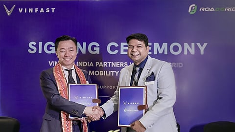 VinFast partners with RoadGrid for EV charging, servicing in India