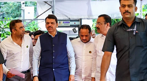 Maharshtra Chief Minister Devendra Fadnavis arrives to attend the Monsoon session of the State Assembly, at Vidhan Bhawan, in Mumbai, Thursday, July 17, 2025.