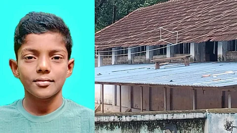 A 13-year-old boy died after suffering an electric shock on his school premises in this district on Thursday, police said.