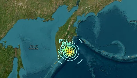 Tsunami warning after 2 large quakes off Russia's Pacific coast