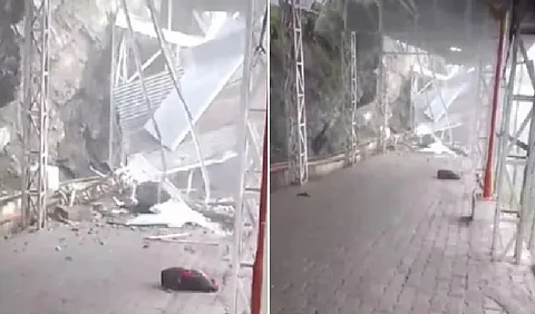 Landslide hits Vaishno Devi track in J-K's Reasi; 10 injured