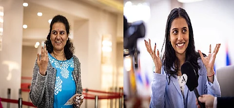 Koneru Humpy and Divya Deshmukh
