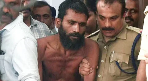 Govindachamy when caught back by police after his jail break.