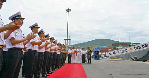 Indian Navy's Eastern Fleet Ships arrive at Da Nang as part of Operational Deployment to South East Asia, in Vietnam.