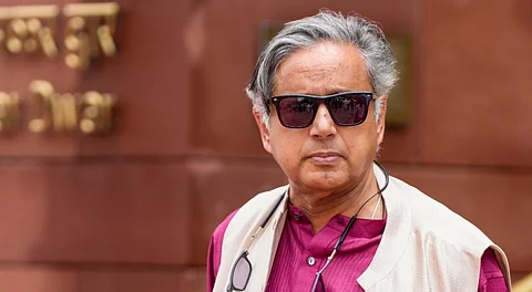 Congress MP Shashi Tharoor during the Monsoon session of Parliament, in New Delhi, Thursday, July 31, 2025