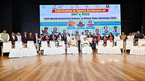 World University Games 2025: KIIT’s Medal-Winning Athletes Felicitated