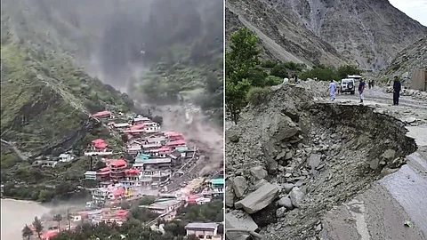 Rescuers search for the missing in flood-hit Dharali