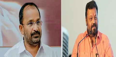 former Lok Sabha MP T N Prathapan,Union Minister Suresh Gopi