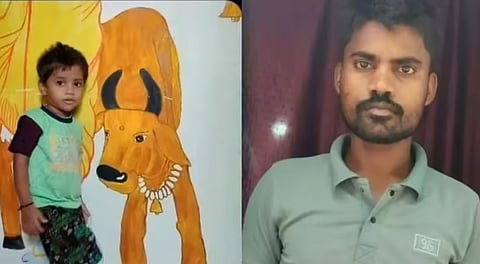 Murdered Surat boy and the accused maternal uncle.