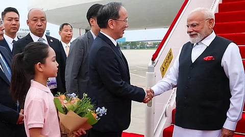 After a gap of 7 years, PM Modi lands in China