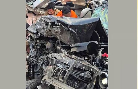 Three of family killed in car-bus collision in Kerala