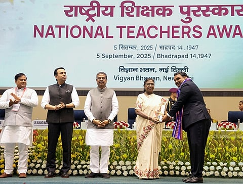 President Murmu honours 45 teachers with National Teacher Awards