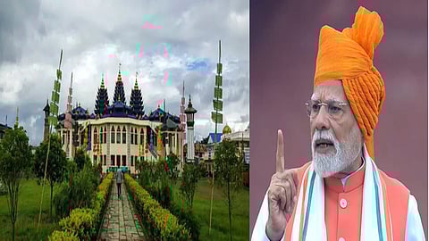 A grand stage is being erected at Kangla Fort in Manipur's Imphal