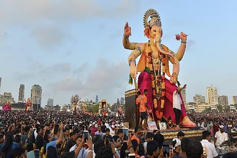 Ganesh immersion procession in Mumbai
