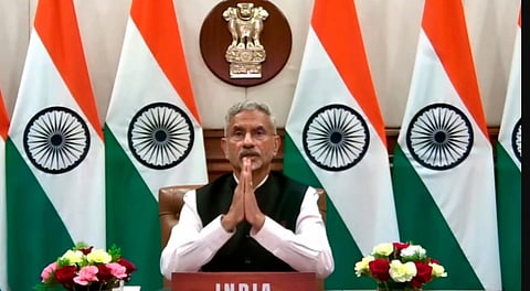 In this image posted on Sept. 8, 2025, Union External Affairs Minister S Jaishankar during a virtual meeting with the BRICS (Brazil, Russia, India, China and South Africa) leaders.