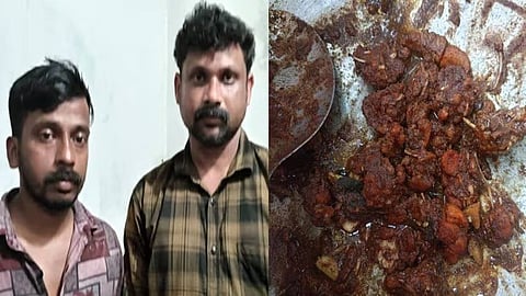 Two held for hunting python