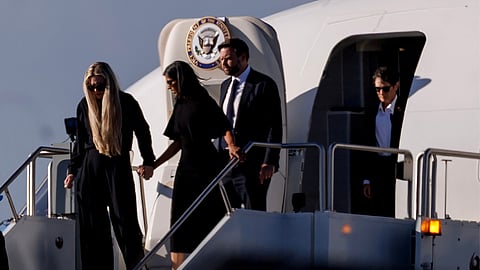 Vance arrives in Arizona with Charlie Kirk's casket aboard Air Force Two