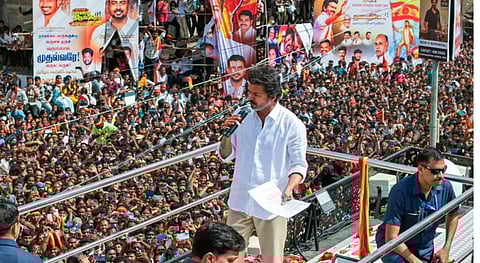 Actor Vijay's public rally in Karur