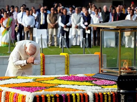 PM Modi pays homage to Gandhi, Shastri on birth anniversary