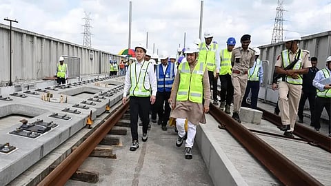 visit bullet train construction site in Surat