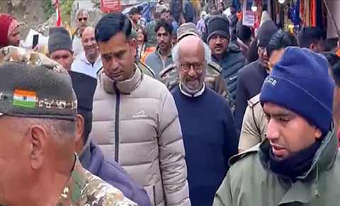 Actor Rajinikanth visits Badrinath Dham