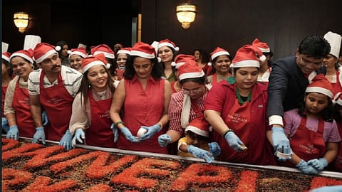 Crowne Plaza Kochi during the festive cake mixing ceremony at Crowne