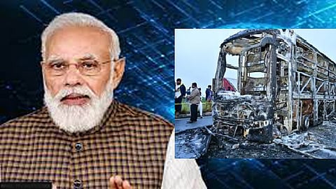 PM Modi condoles deaths in Andhra bus fire