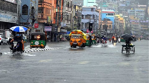 Heavy rain lashes Vijayawada; trees uprooted, roads inundated as Montha makes landfall