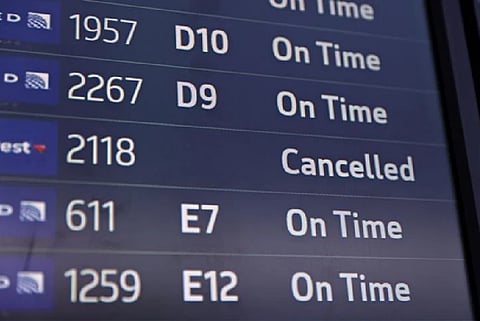 US airlines again cancel more than 1,000 flights
