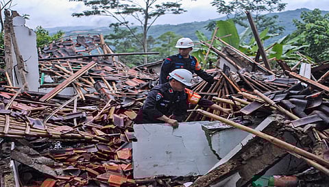 Landslides in Indonesia's Java island
