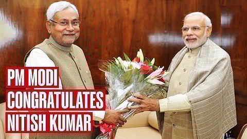 PM Modi congratulates Nitish Kumar