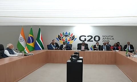 PM Modi participates in IBSA leaders' meeting