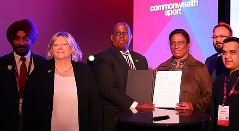 Delegates of 74 Commonwealth member nations and territories ratify India's 2030 bid at Commonwealth Sport General Assembly.