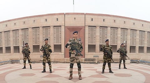 CISF guarding parliament complex