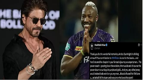 Bollywood superstar Shah Rukh Khan penned a lengthy note on his social media for cricketer Andre Russell