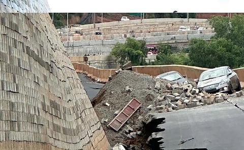 soil quality led to collapse of RS wall at NH-66 in Kollam