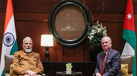 Prime Minister Narendra Modi with King Abdullah II of Jordan