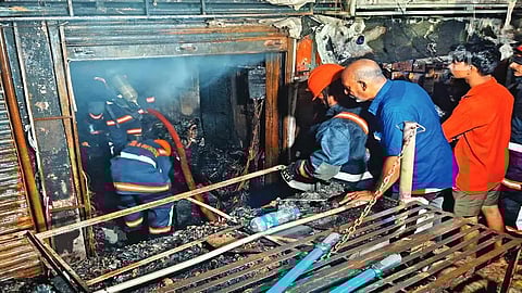 Major fire guts shops in Kerala