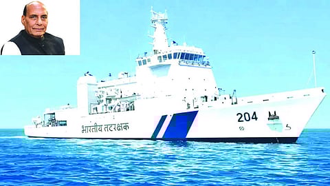 Rajnath Singh commissions ICG's pollution control vessel