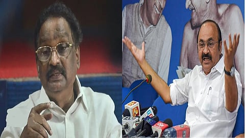 V D Satheesan vehemently criticised A K Balan for his remarks linking UDF to the Jamaat-e-Islami and accused him of borrowing from Sangh Parivar's playbook