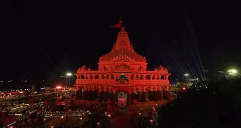 Dazzling lights, drone, devotion pull massive crowd to Somnath