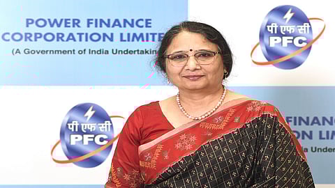 Smt. Parminder Chopra, Chairman and Managing Director, at the press conference of Power Finance Corporation Limited (PFC) held today in Mumbai.